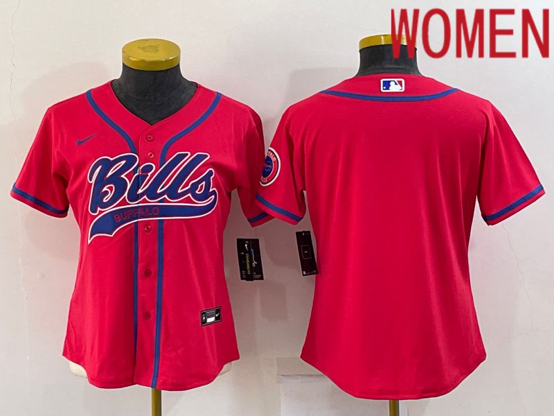 Women Buffalo Bills Blank Red 2022 Nike Co branded NFL Jersey